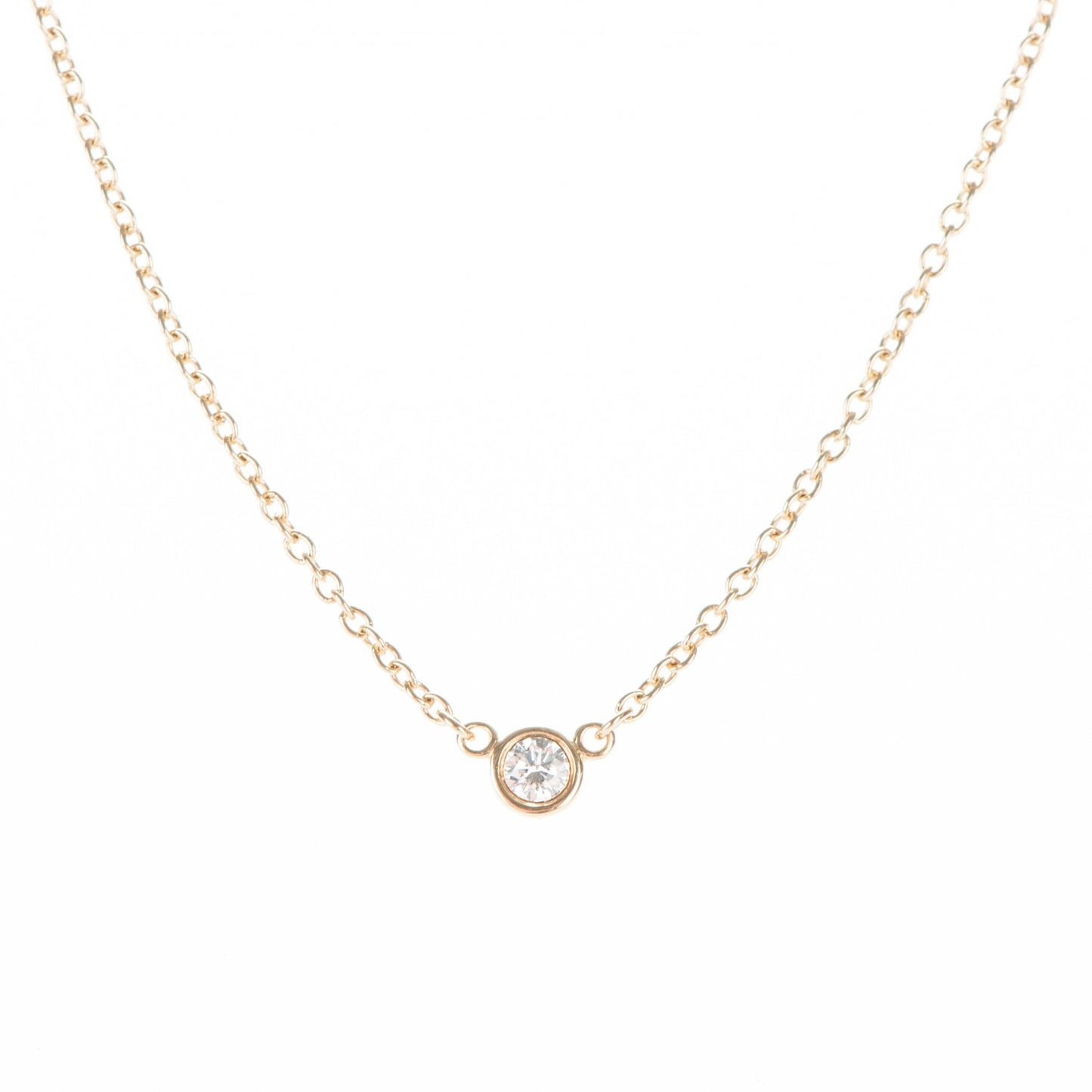 18K Yellow Gold Diamond .06ct Elsa Peretti Diamonds by the Yard Pendant Necklace
