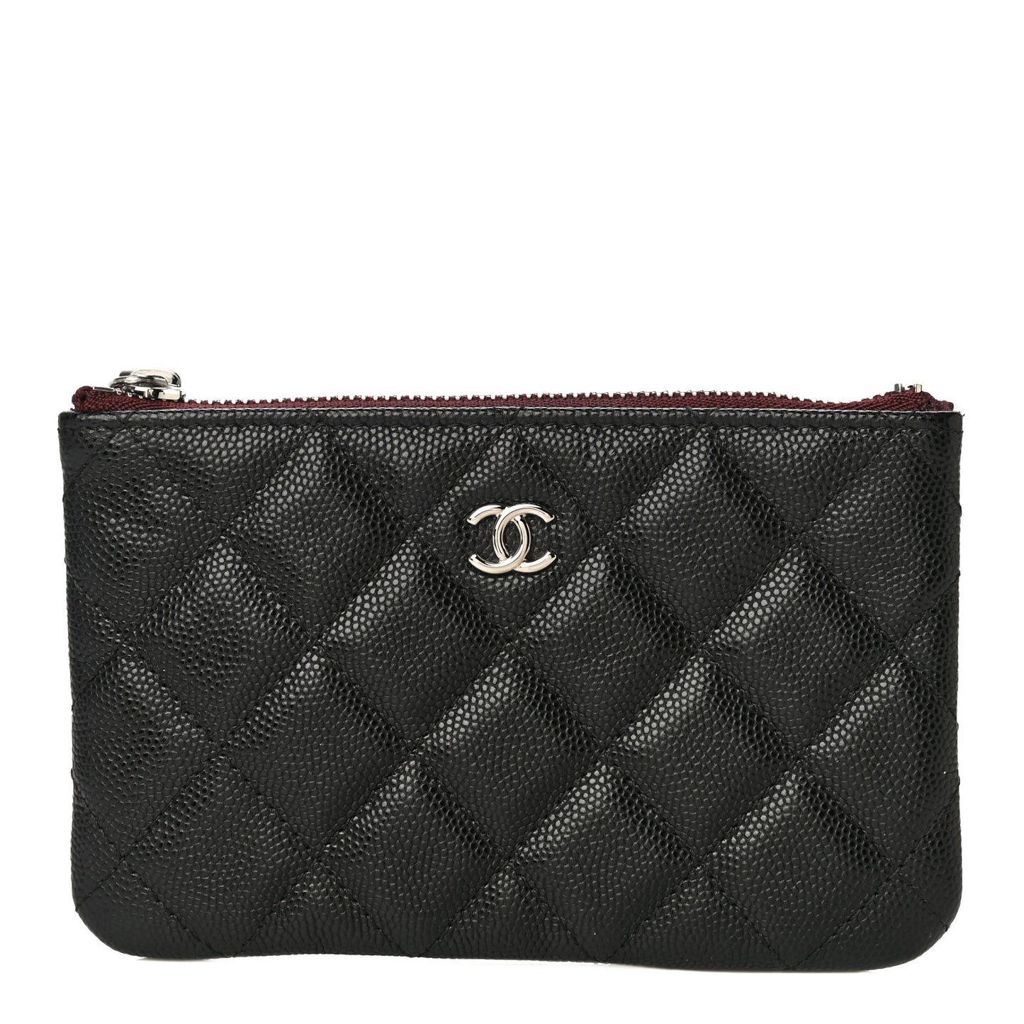 Caviar Quilted Small Cosmetic Case Black