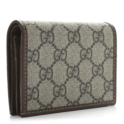 Gucci GG Supreme Monogram Horsebit 1955 Card Case Wallet Beige Ebony Brown Sugar 3 of 8