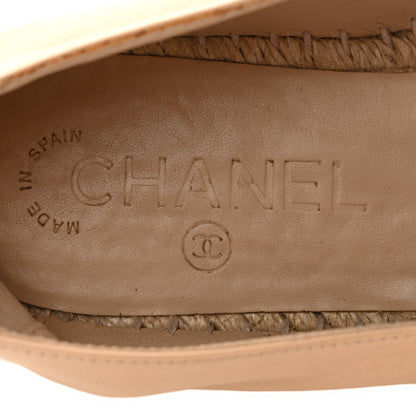 Chanel Lambskin CC Espadrilles 37 Beige Black 7 of 10