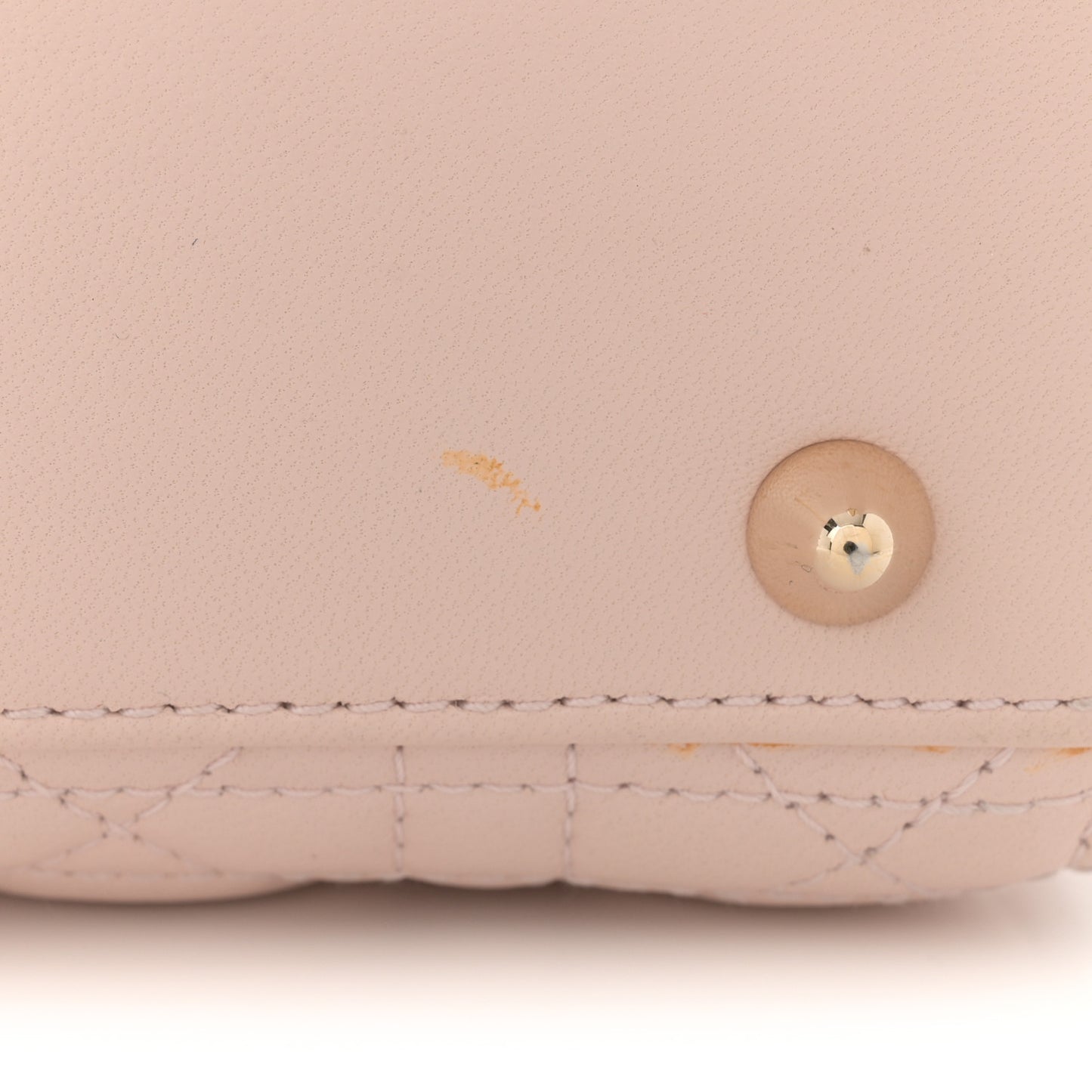 Lambskin Cannage Small Lucky Badges My Lady Dior Light Pink