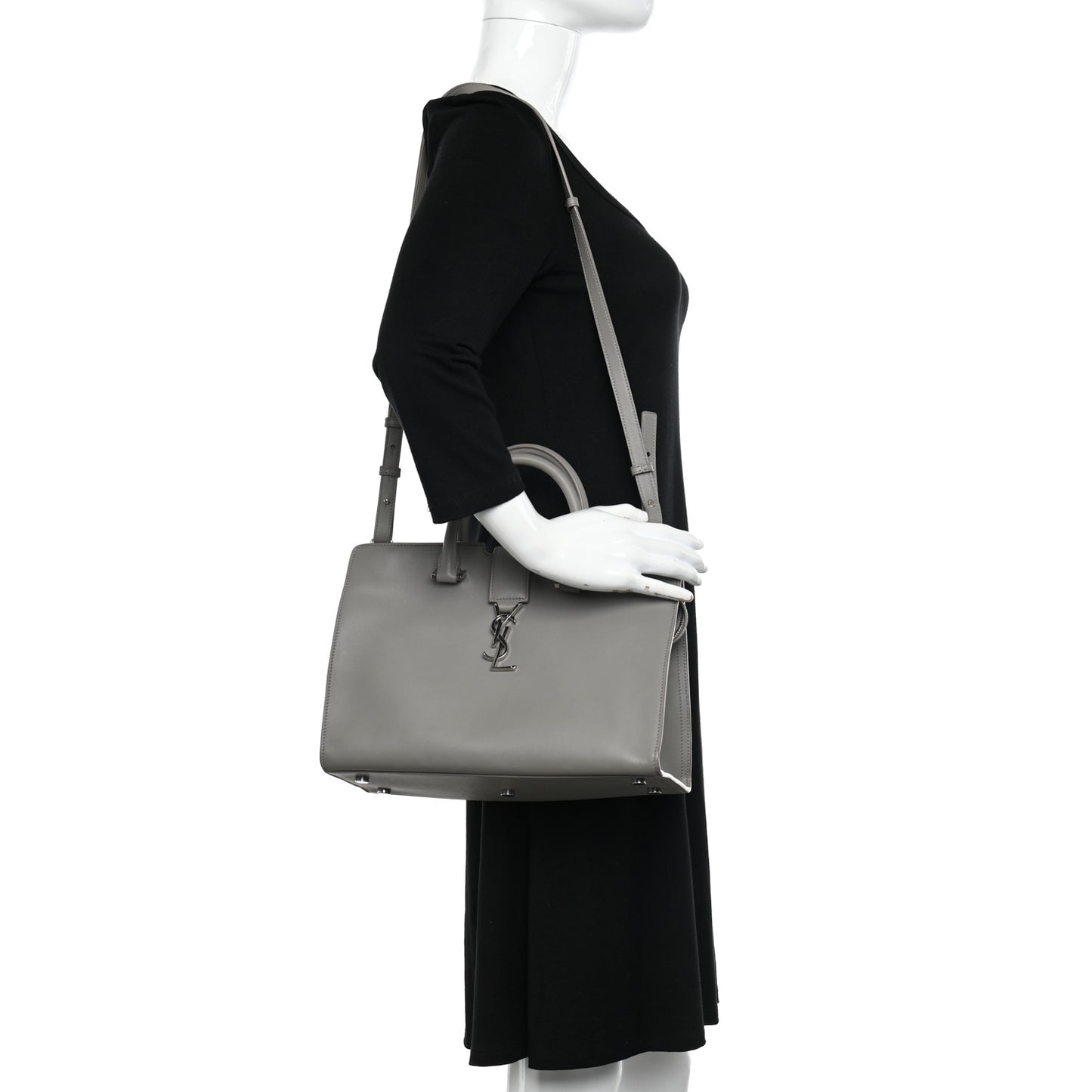 Calfskin Small Monogram Cabas Grey