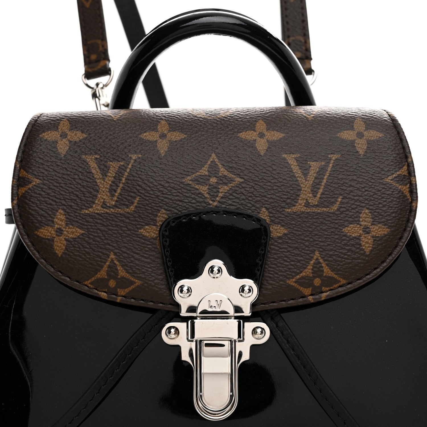 Louis Vuitton Patent Monogram Hot Springs Backpack Black 8 of 10