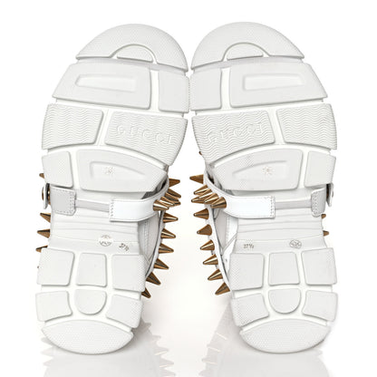 Gucci X SEGA Technical Canvas Calfskin Removable Studs Womens Flashtrek Sneakers 37.5 Great White 5 of 7