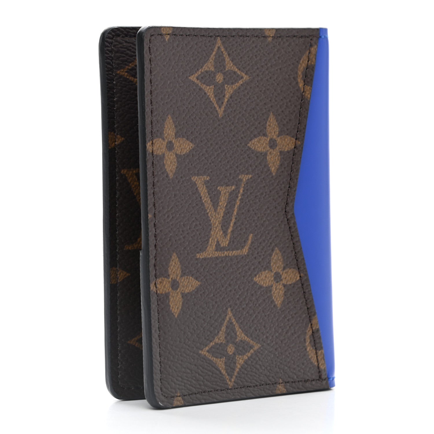Louis Vuitton Monogram Macassar Pocket Organizer NM Blue 3 of 7