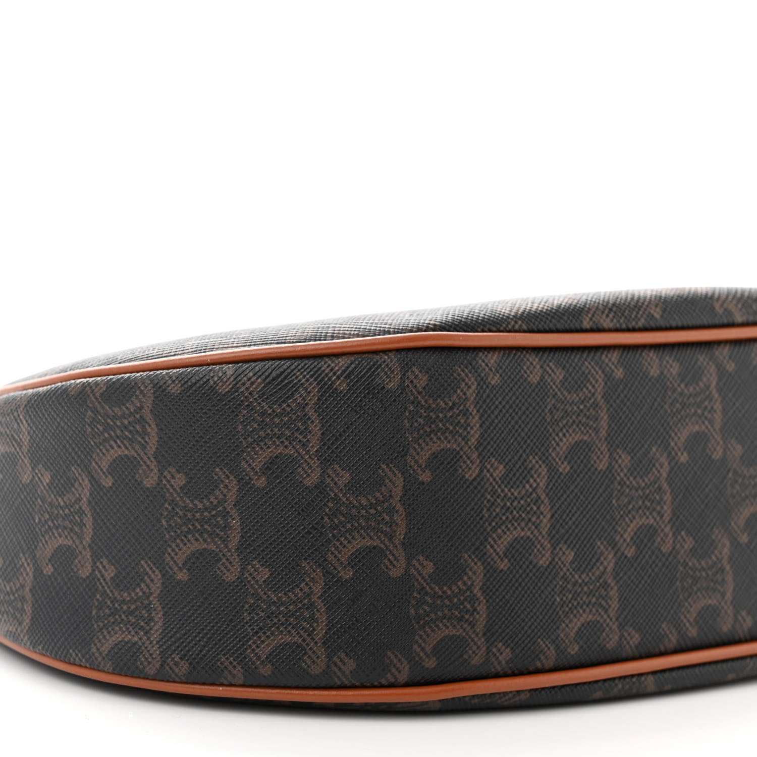 Celine Triomphe Canvas Calfskin Ava Shoulder Bag Tan 9 of 11