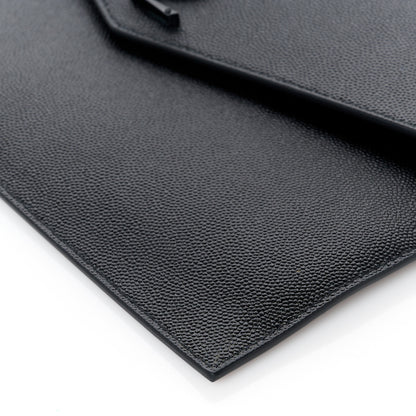 Saint Laurent Grain De Poudre Uptown Pouch Black 10 of 10