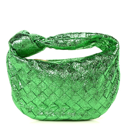 Bottega Veneta Metallic Nappa Intrecciato Mini Jodie Parakeet 1 of 11