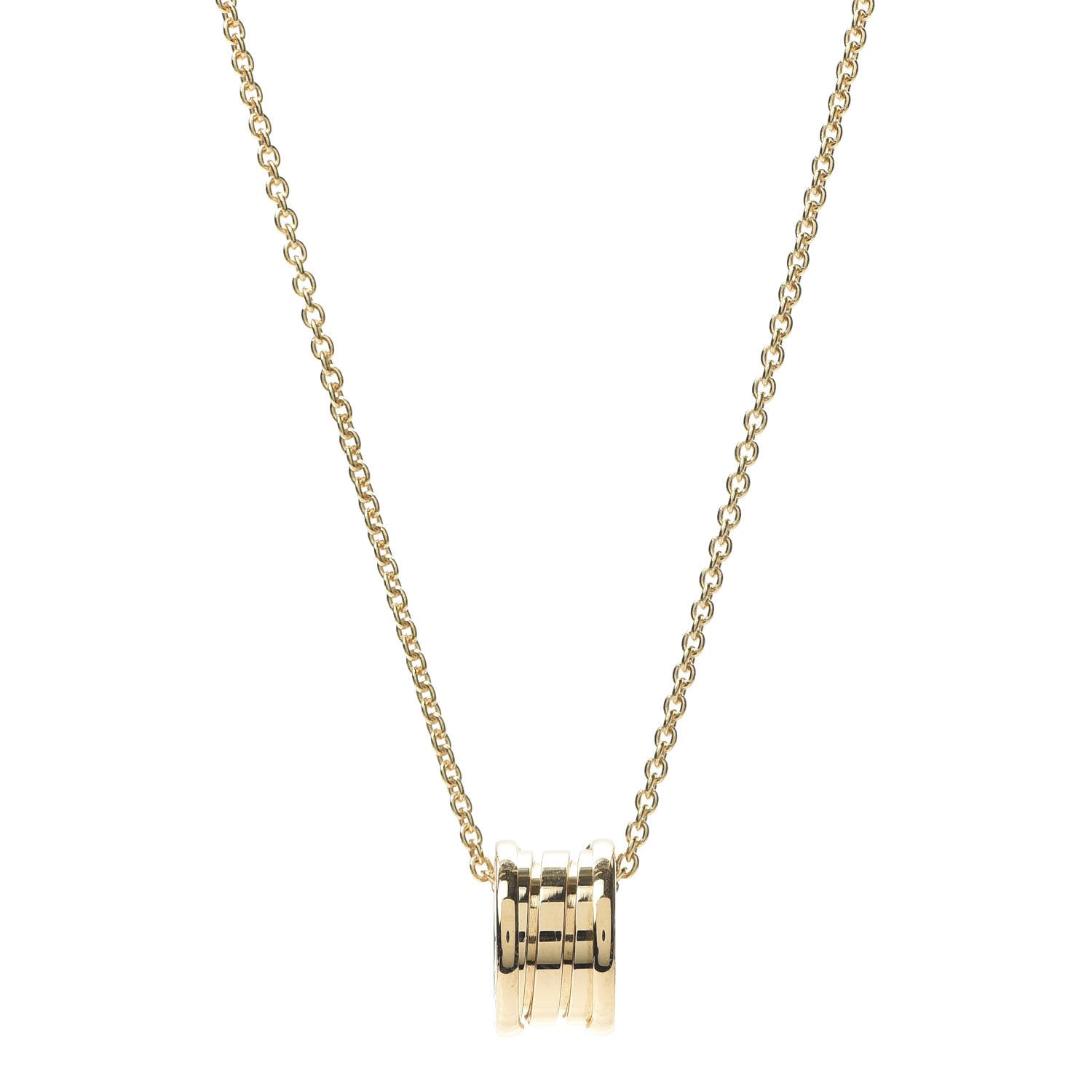 Bulgari 18K Yellow Gold B.Zero1 Pendant Necklace 1 of 8
