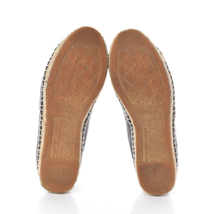 Chanel Lambskin CC Espadrilles 39 Black 7 of 9