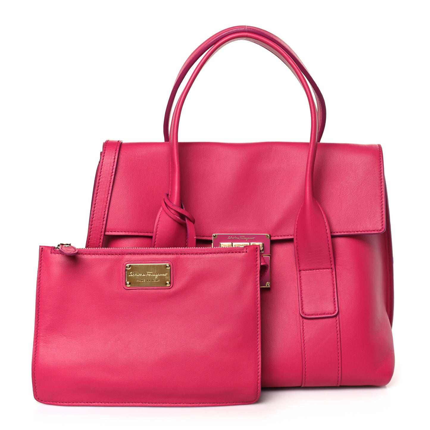 Calfskin Large Sookie Satchel Agata Rosa