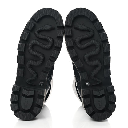 Gucci Nappa Frances GG Matelasse Platform Combat Boots 37 Black 5 of 10