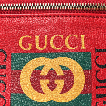 Gucci Grained Calfskin Logo Belt Bag Hibiscus Red 8 of 10