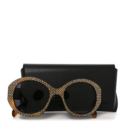 Celine Acetate Crystal Studded Bold 3 Dots Round Sunglasses CL4240IS Tortoise 7 of 7