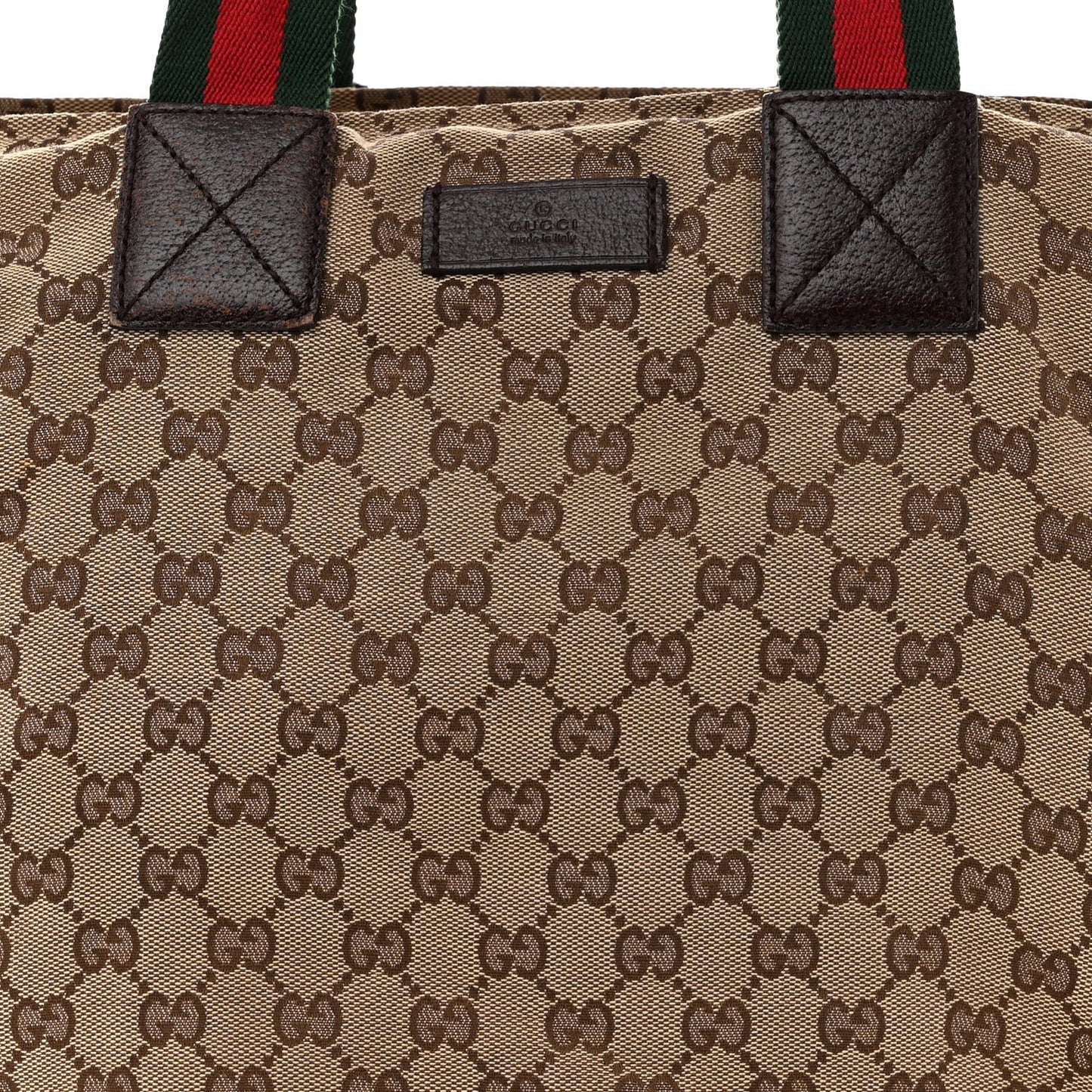 GG Monogram Large Web Handle Bucket Tote