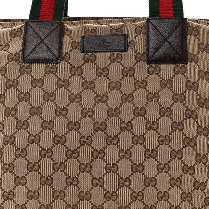 Gucci GG Monogram Large Web Handle Bucket Tote 8 of 17