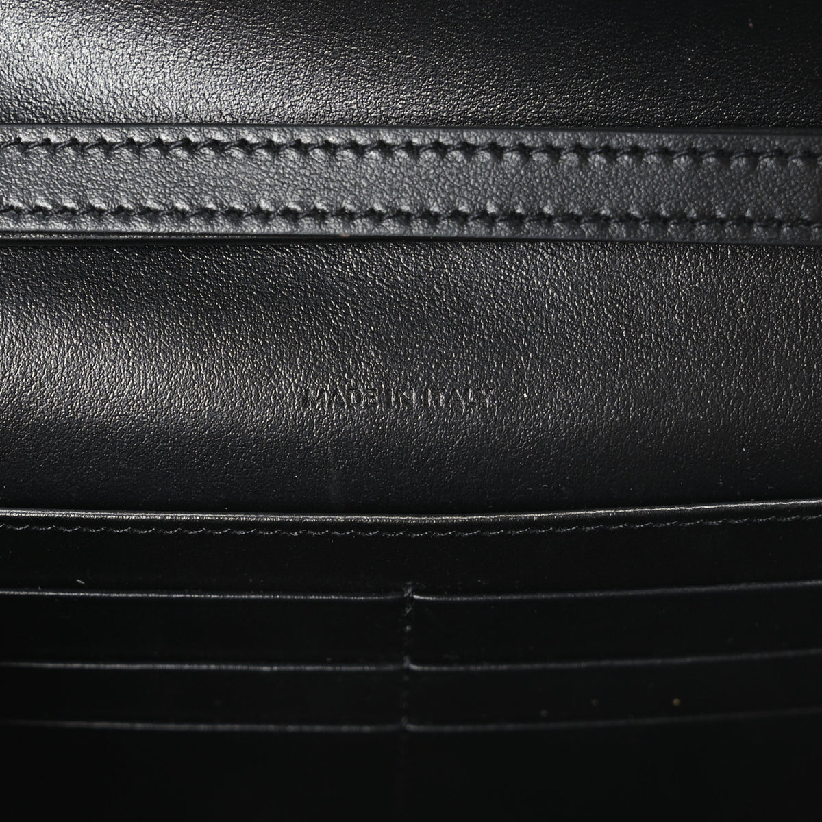 Celine Shiny Calfskin Triomphe Margo Wallet on Chain Black 5 of 9