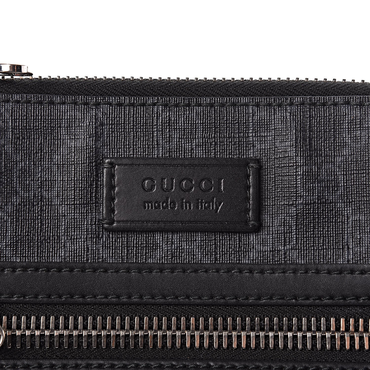 Gucci GG Supreme Monogram Web Small Flat Messenger Bag Black Grey 6 of 19