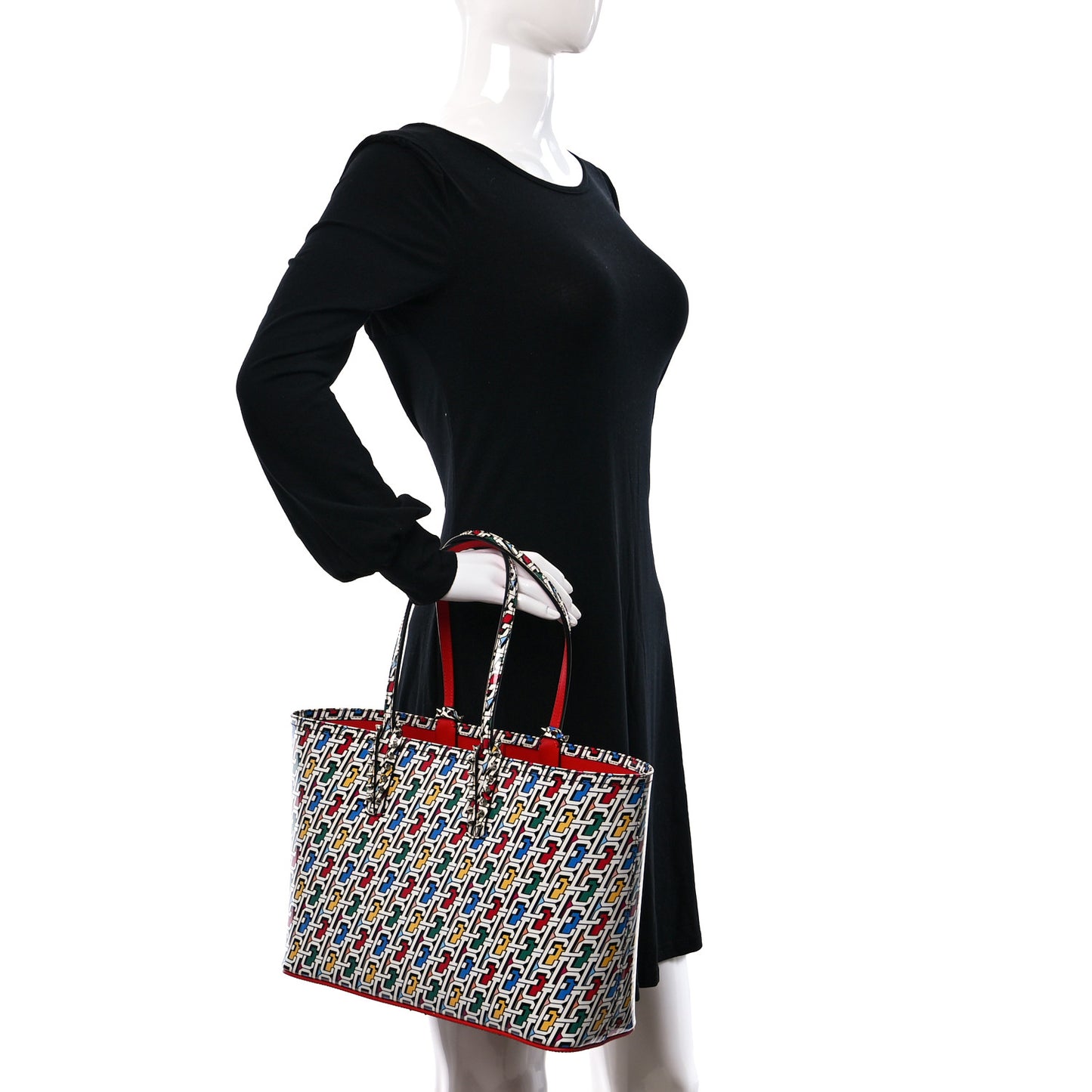 Patent Calfskin Small East West Cabata Tote Multicolor