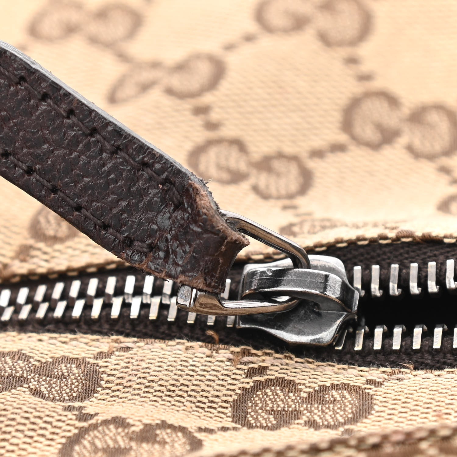 Gucci GG Monogram Double Pocket Belt Bag Dark Brown 12 of 13