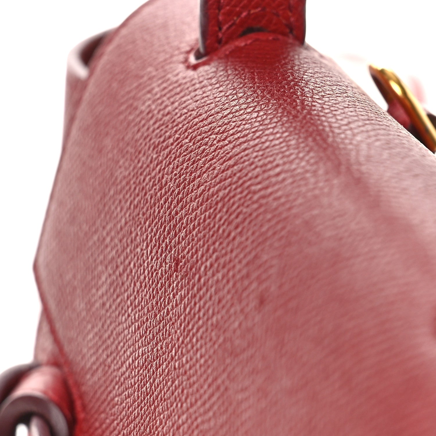 Celine Grained Calfskin Nano Belt Bag Ruby 9 of 15