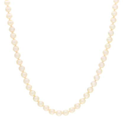 Mikimoto 18K Yellow Gold Akoya Pearl 6.5-7mm Strand Necklace 15.5" 1 of 5