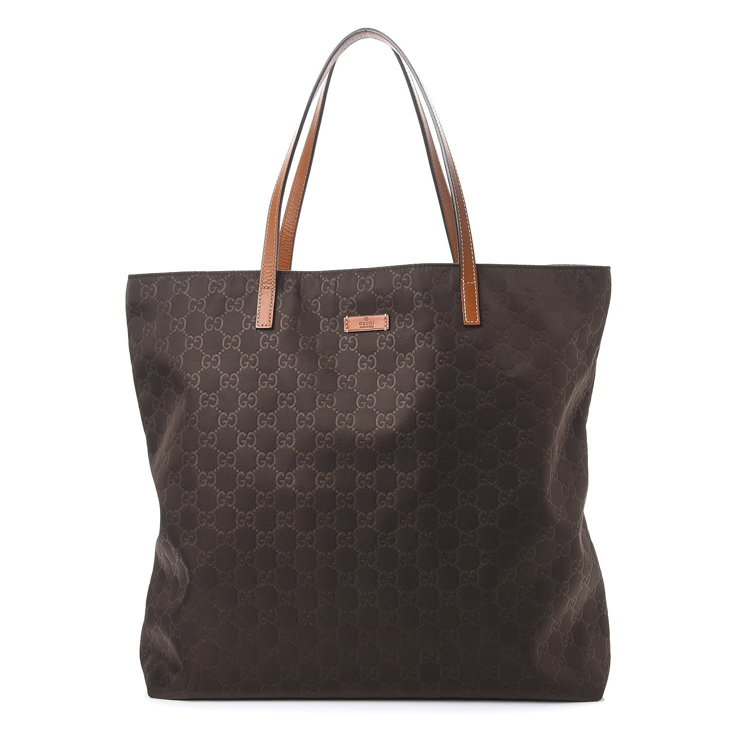 Gucci Nylon Monogram Large Tote Cocoa Brown 1 of 11