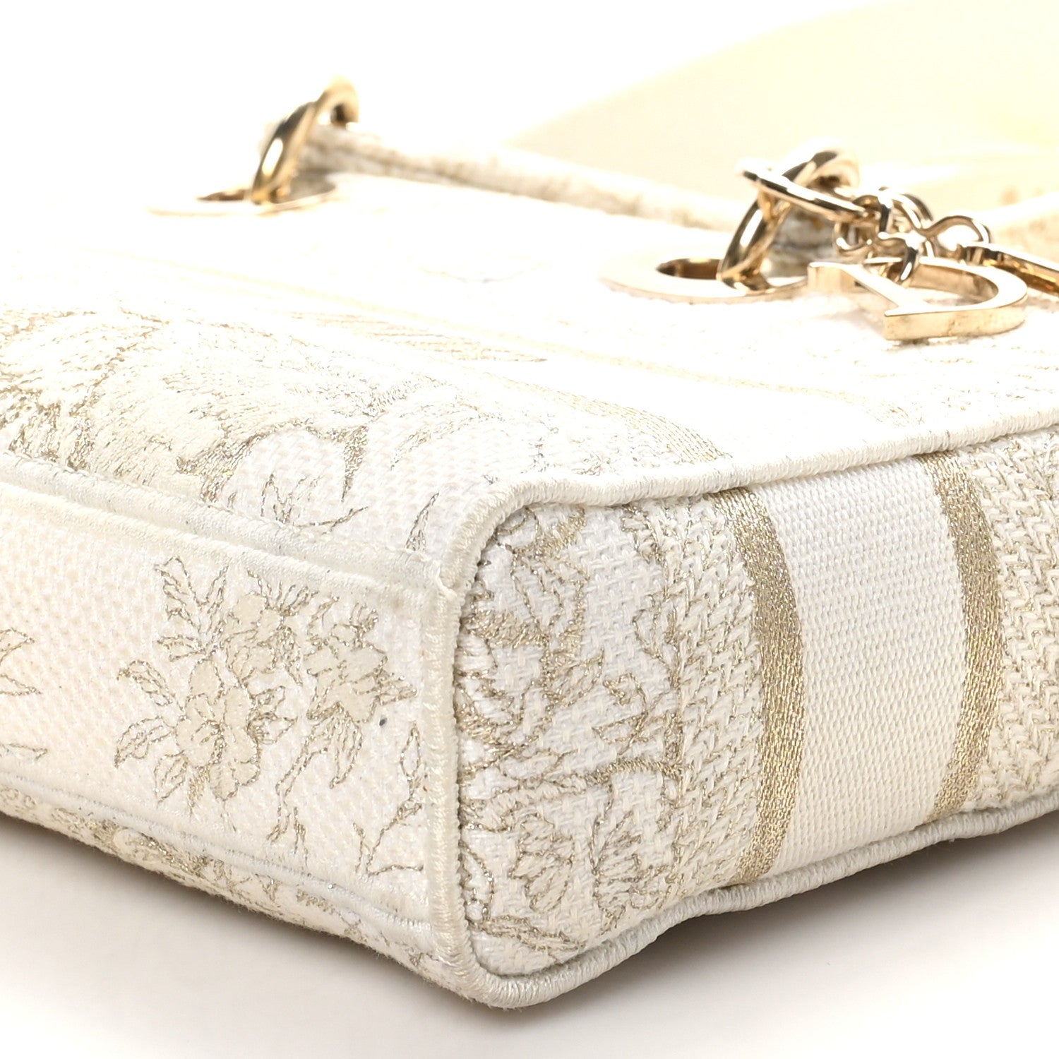 Christian Dior Canvas Embroidered Medium Jardin D'Hiver Lady D-Joy