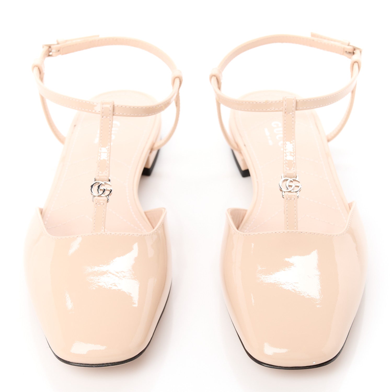 Gucci Vernice Crystal Double G Ballet Flat 36.5 Skin Rose 2 of 9