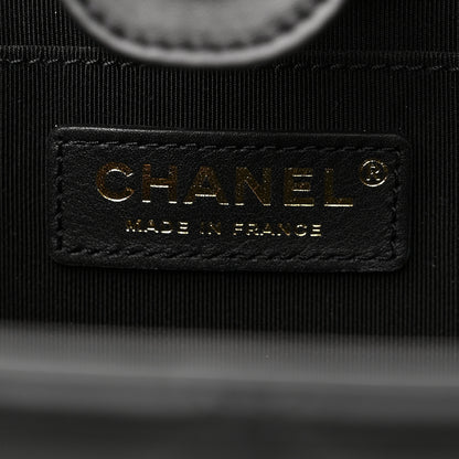 Chanel Calfskin Quilted CC Chain Accordion Tote Black 6 of 10