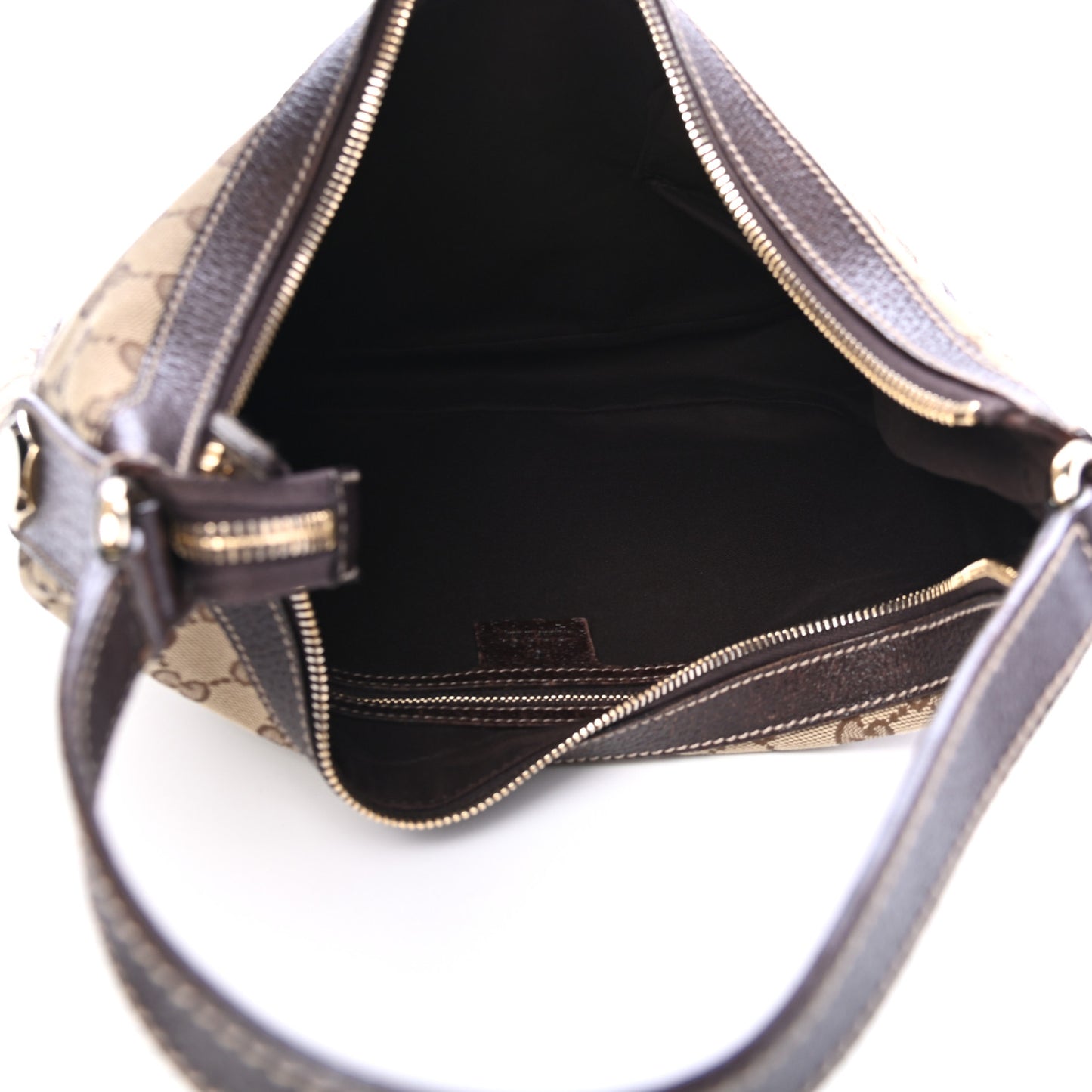 GG Monogram Medium Charmy Hobo Dark Brown
