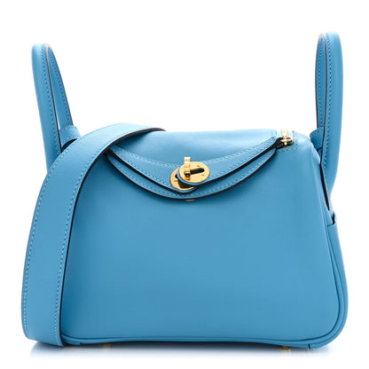 Hermes Swift Mini Lindy 20 Bleu Du Nord 1 of 11