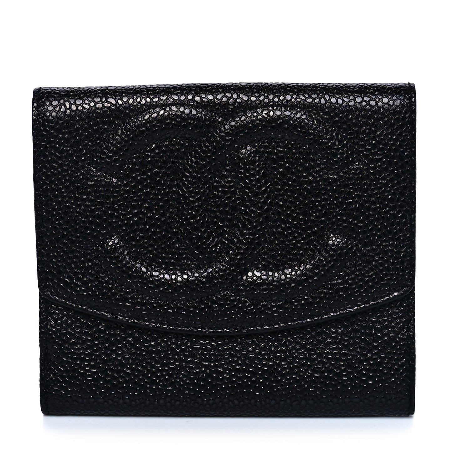 Caviar Timeless CC Compact French Wallet Black