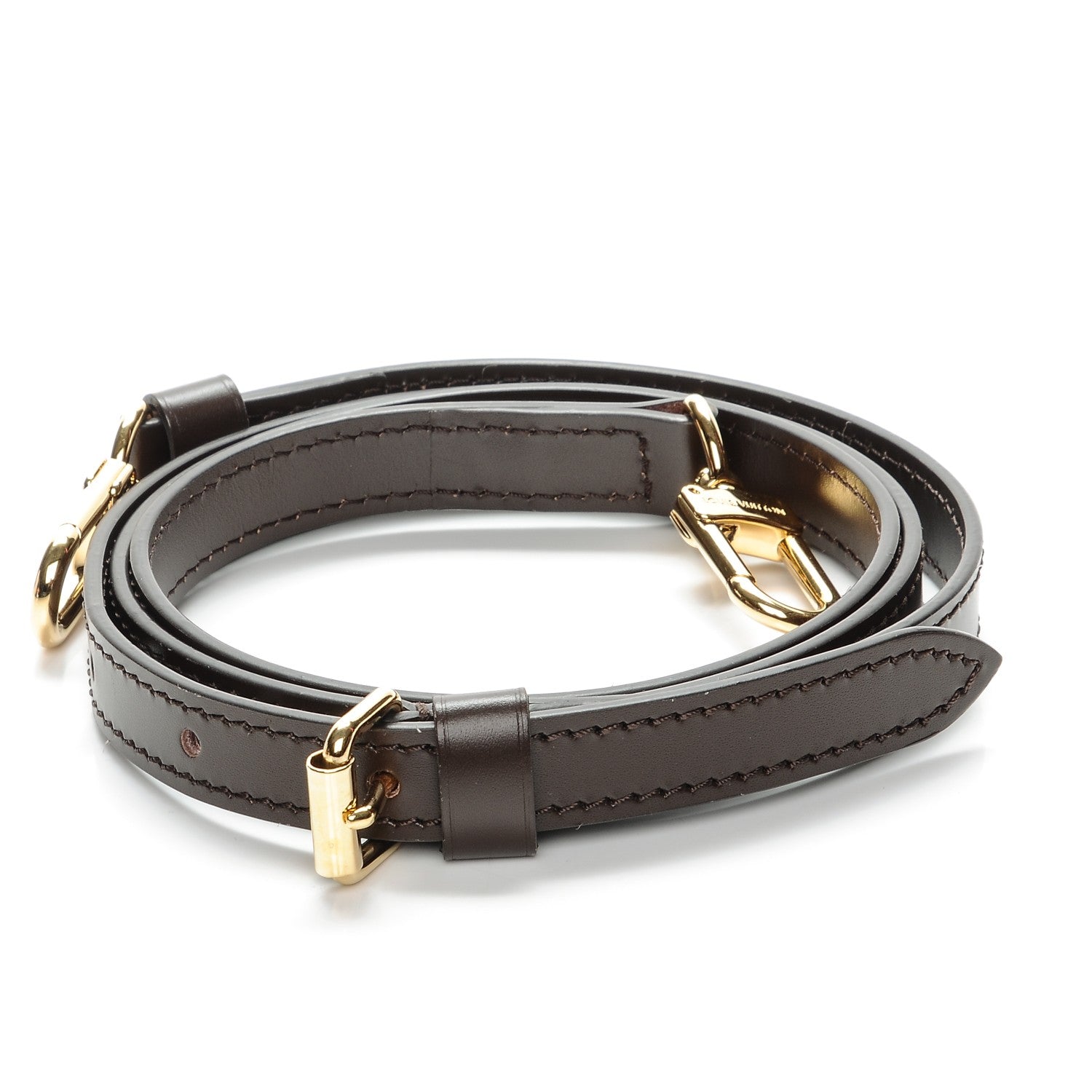 Louis Vuitton Calfskin 16mm Adjustable Shoulder Strap Brown 2 of 4