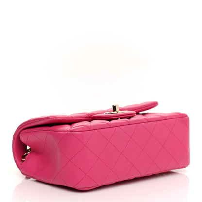 Chanel Lambskin Quilted Mini Rectangular Flap Fuchsia 5 of 22
