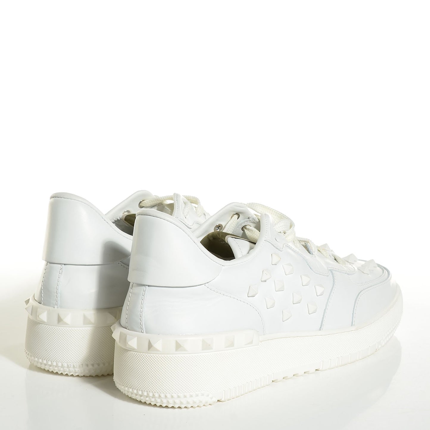 Calfskin Mens Rock Be Low Top Sneakers 43.5 White