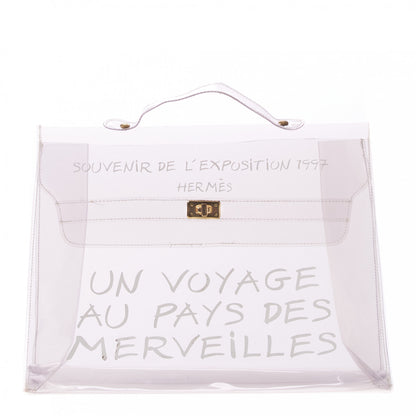 Hermes Vinyl Souvenir De L'Exposition Kelly Transparent 1 of 9
