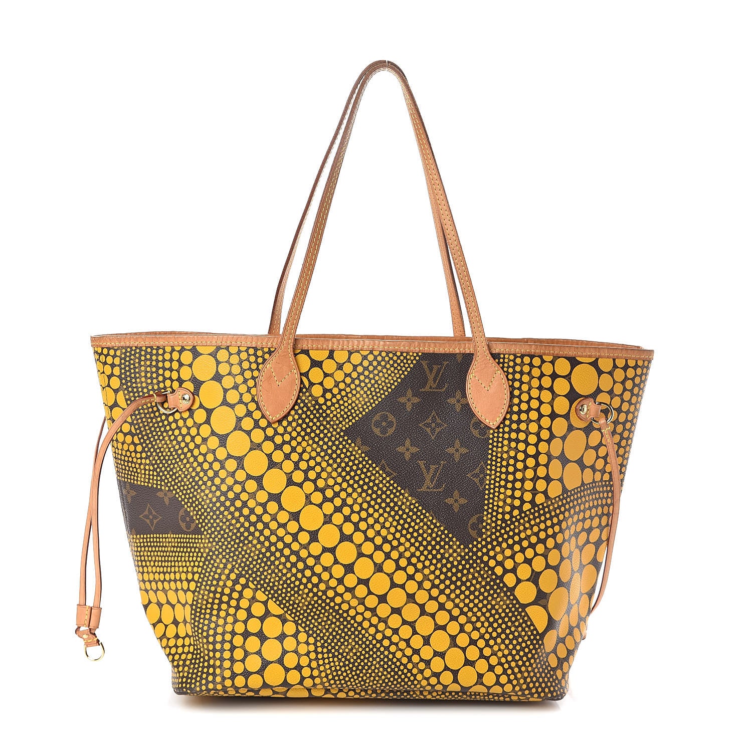 Louis Vuitton Monogram Kusama Waves Neverfull MM Yellow 1 of 10