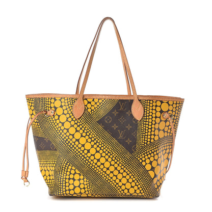 Louis Vuitton Monogram Kusama Waves Neverfull MM Yellow 1 of 10