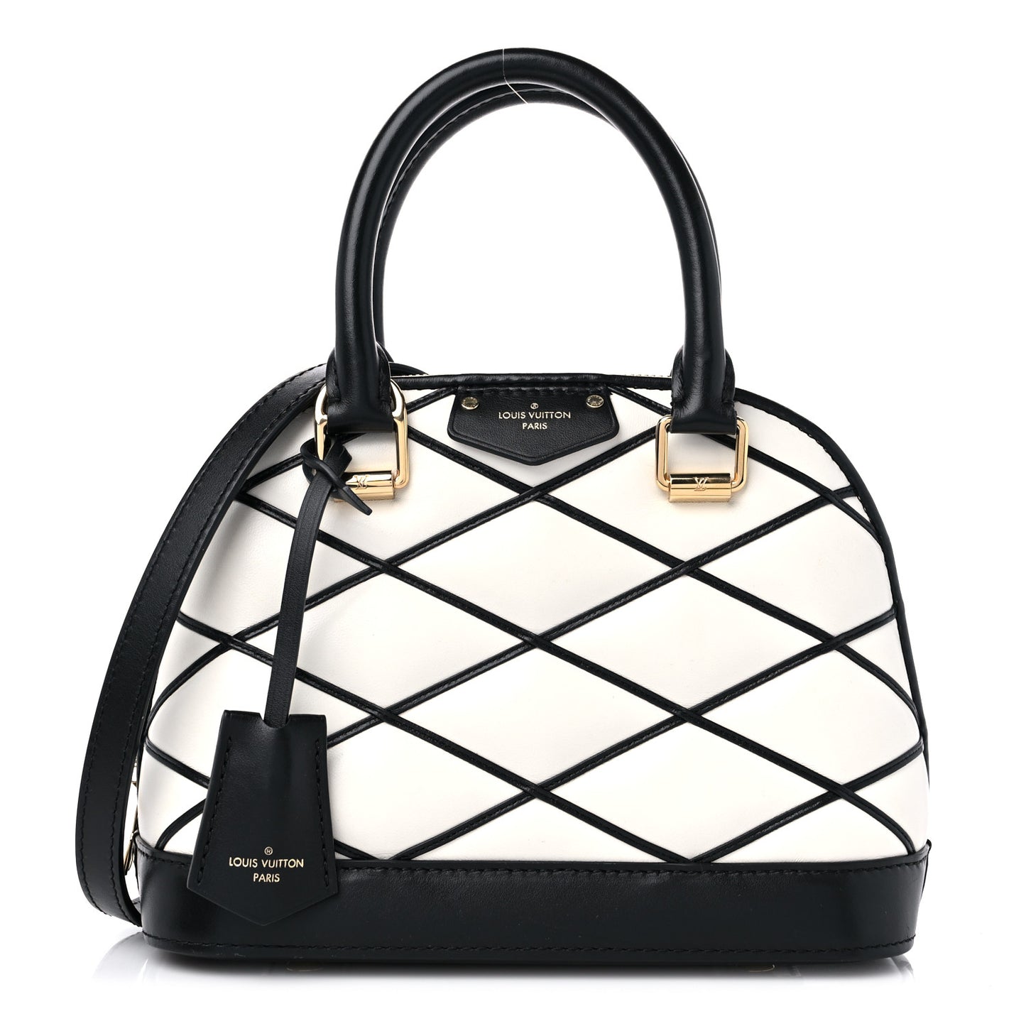 Lambskin Malletage Alma BB Black White