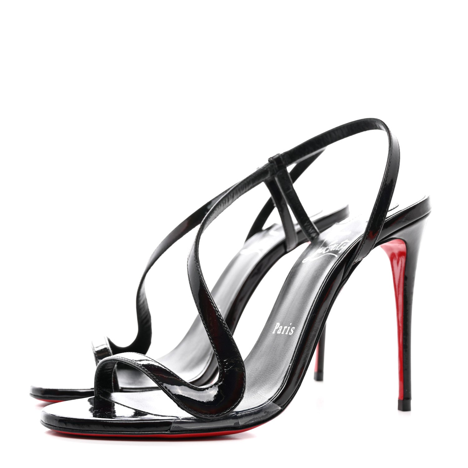 Christian Louboutin Patent Psychic Rosalie 100 Sandals 36 Black 3 of 9