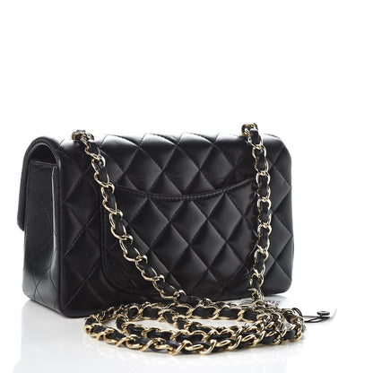 Chanel Lambskin Quilted Mini Rectangular Flap Black 3 of 10