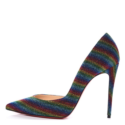 Christian Louboutin Lurex Arc En Ciel Iriza 100 Pumps 37 Multicolor Gold 1 of 10