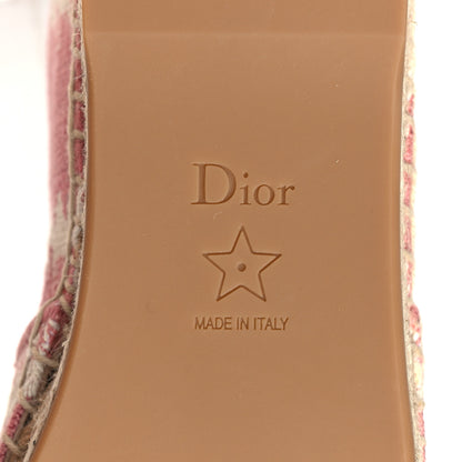 Christian Dior Cotton D-Stripes Embroidered Granville 15mm Espadrilles 35.5 Deep Nude 7 of 9