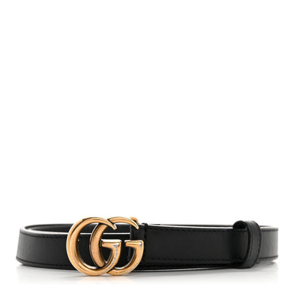 Gucci Calfskin Double G 20mm Belt 90 36 Black 1 of 7