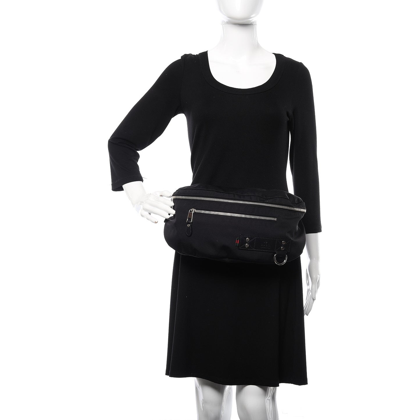 Nylon Web Belt Bag Black