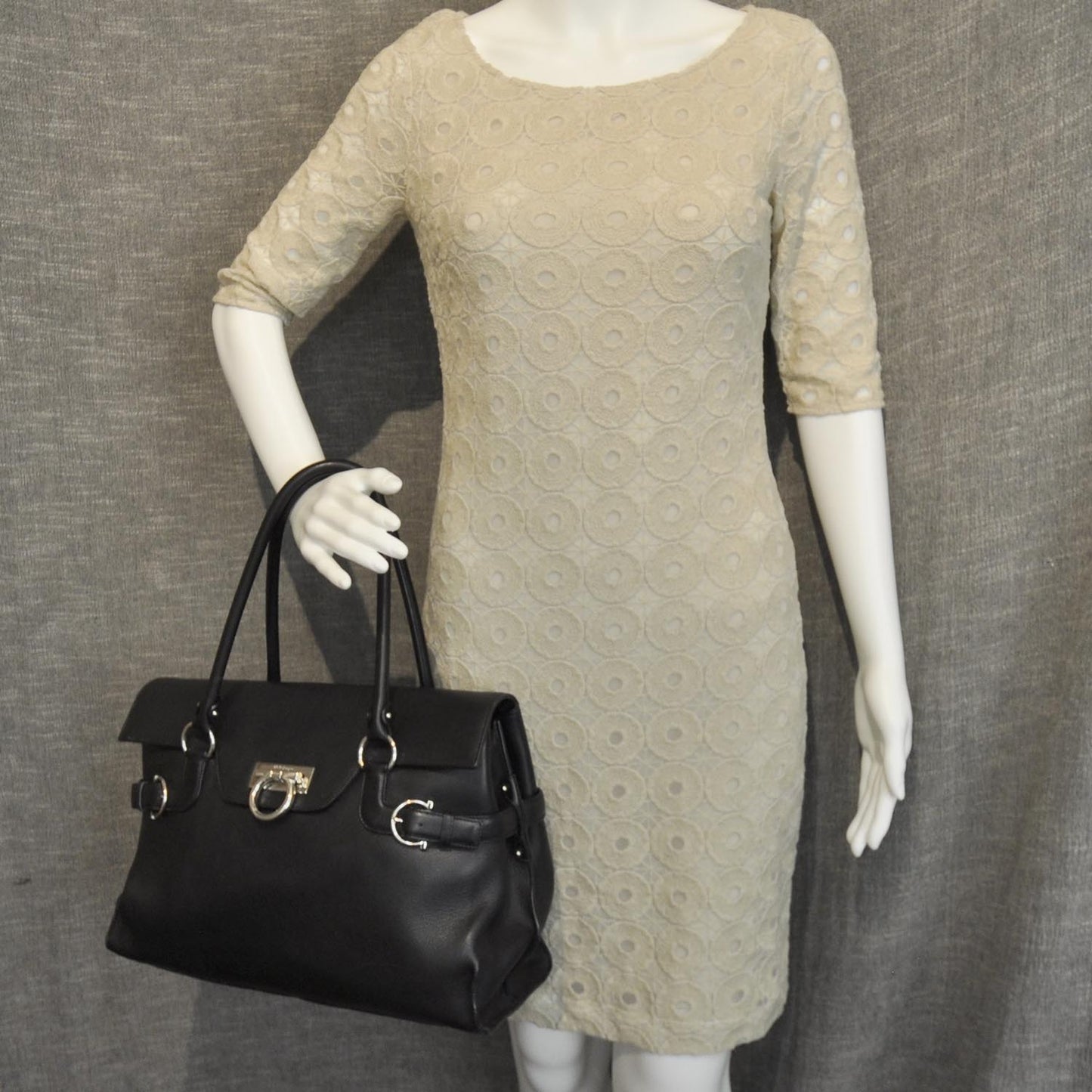 SALVATOREFERRAGAMOLeatherVirnaSatchelBlack