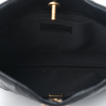Chanel Lambskin Quilted Crush on Chains Hobo Black 4 of 6