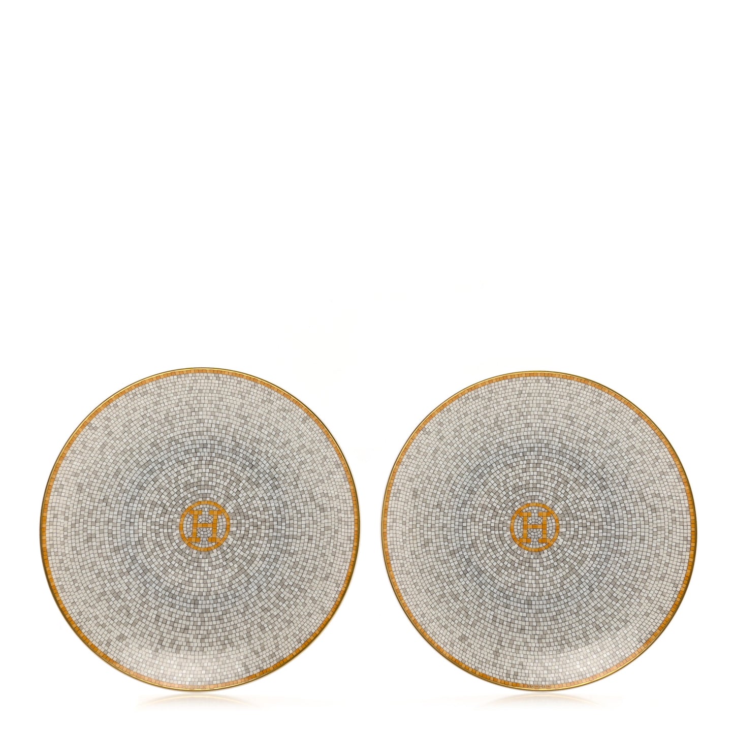 Porcelain Mosaique Au 24 Bread And Butter Plate Set of 2 Gold