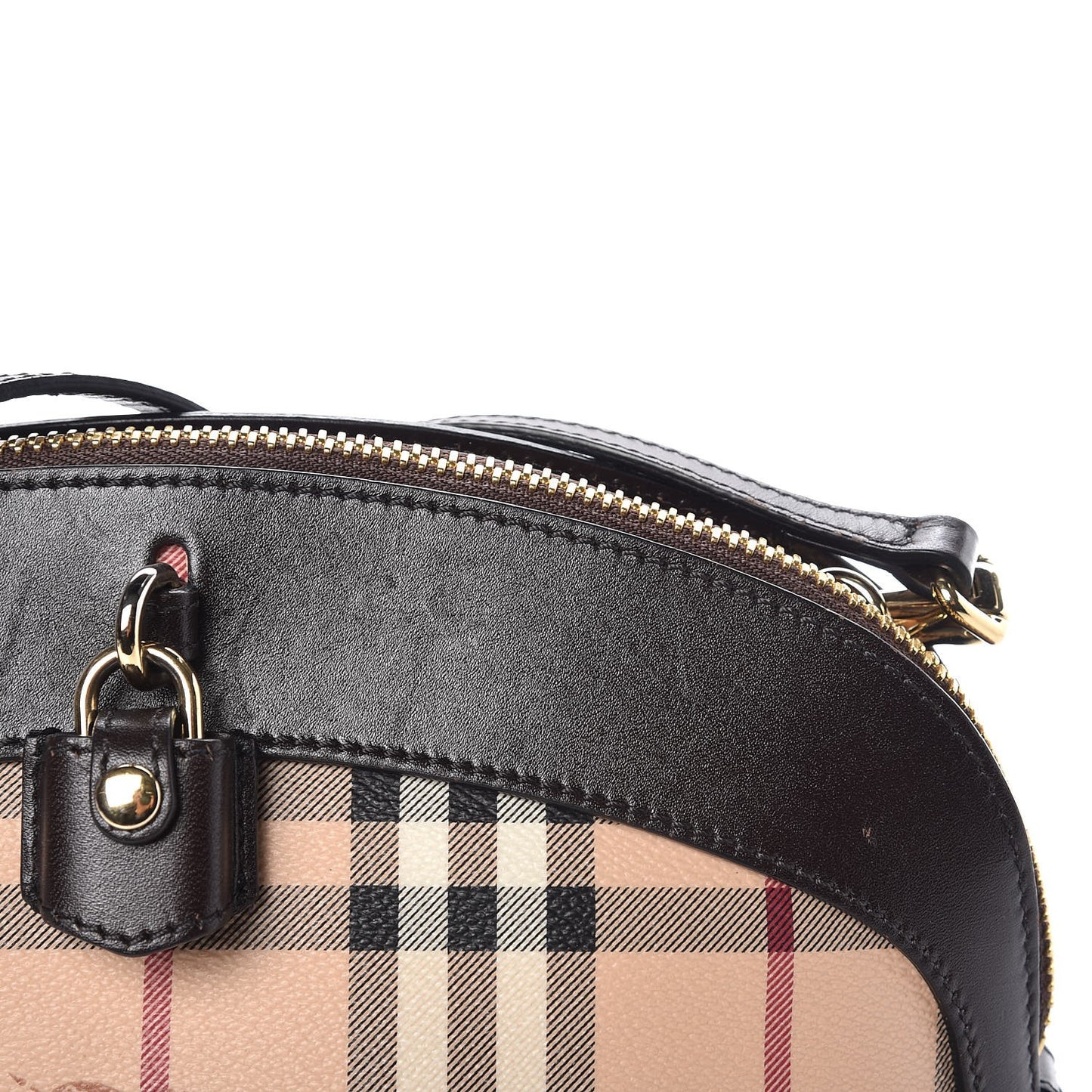 Haymarket Check Small Primrose Crossbody Bag Chocolate